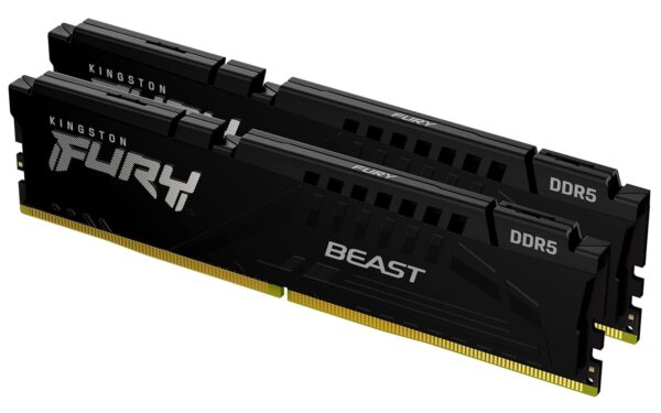 Kingston FURY Beast Zwart DDR5 32GB (2x16GB) 5600MT/s CL36 DIMM Desktop Gaming Geheugen Set van 2 AMD EXPO en Intel XMP - KF556C36BBEK2-32