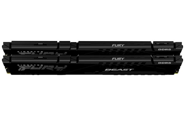 Kingston FURY Beast Zwart DDR5 32GB (2x16GB) 6400MT/s CL32 DIMM Desktop Gaming Geheugen Set van 2 Intel XMP - KF564C32BBK2-32