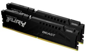Kingston FURY Beast Zwart DDR5 32GB (2x16GB) 6400MT/s CL32 DIMM Desktop Gaming Geheugen Set van 2 Intel XMP - KF564C32BBK2-32