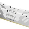 Kingston FURY Renegade DDR5 Zilber/Wit XMP 48GB 8400MT/s CL40 CUDIMM Gaming Desktopgeheugen (Set van 2) - KF584CU40RWK2-48 Kingston FURY Renegade DDR5 Zilber/Wit XMP 48GB 8400MT/s CL40 CUDIMM Gaming Desktopgeheugen (Set van 2) - KF584CU40RWK2-48