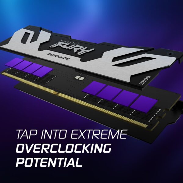Kingston FURY Renegade DDR5 Zilber/Zwart XMP 16GB 6800MT/s CL36 DIMM Gaming Desktopgeheugen Enkel Module - KF568C36RS-16