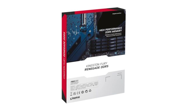 Kingston FURY Renegade DDR5 Zilber/Zwart XMP 24GB 8400MT/s CL40 CUDIMM Gaming Desktopgeheugen - KF584CU40RS-24