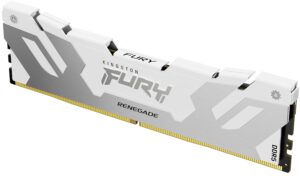 Kingston FURY Renegade DDR5 Zilver/Wit XMP 24GB 8000MT/s CL38 DIMM Gaming Desktopgeheugen Enkel Module - KF580C38RW-24