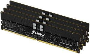 Kingston FURY Renegade Pro PnP 64GB 4800MT/s DDR5 ECC Reg CL36 DIMM Gaming Desktopgeheugen Kits van 4 - KF548R36RBK4-64