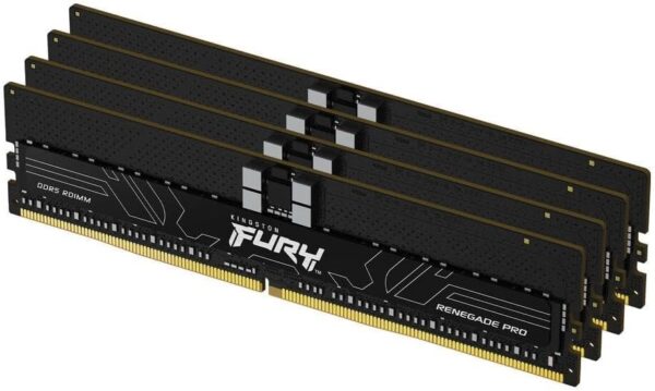 Kingston FURY Renegade Pro PnP 64GB 4800MT/s DDR5 ECC Reg CL36 DIMM Gaming Desktopgeheugen Kits van 4 - KF548R36RBK4-64