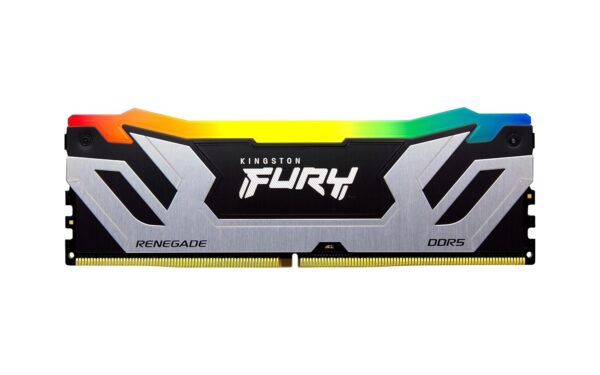 Kingston FURY Renegade Zilver RGB XMP 24GB 8400MT/s DDR5 CL40 CUDIMM Desktop Gaming Geheugen - KF584CU40RSA-24
