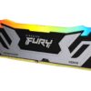 Kingston FURY Renegade Zilver RGB XMP 24GB 8400MT/s DDR5 CL40 CUDIMM Desktop Gaming Geheugen - KF584CU40RSA-24