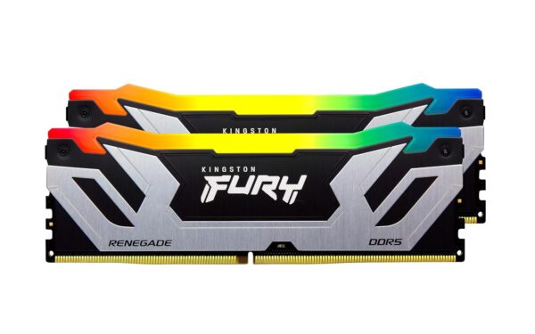 Kingston FURY Renegade Zilver RGB XMP 48GB 8400MT/s DDR5 CL40 CUDIMM Desktop Gaming Geheugen (Set van 2) - KF584CU40RSAK2-48
