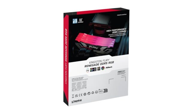 Kingston FURY Renegade Zilver RGB XMP 48GB 8400MT/s DDR5 CL40 CUDIMM Desktop Gaming Geheugen (Set van 2) - KF584CU40RSAK2-48