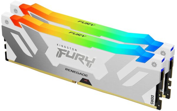 Kingston Fury Renegade Zwart RGB 32GB 6400MT/s DDR5 CL32 DIMM Desktop Gaming Geheugen (Set van 2) - KF564C32RSAK2-32