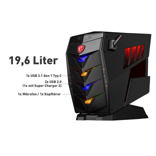 MSI Aegis 3 8RC-048DE Gaming PC (Intel Core i5+ 8400, GeForce GTX 1060 6GB, 128GB PCIe SSD + Intel Optane 16GB M.2 PCIe System Acceleration + 1TB HDD, 8GB DDR4, Windows 10 Home)...