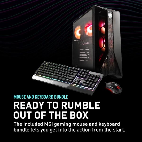 MSI Aegis Z2 Gaming Desktop (2024): AMD Ryzen R7-7700, Geforce RTX 4060, 16GB DDR5, 1TB m.2 SSD, 80+ Gold PSU, WiFi, Keyboard and Mouse, DIY Friendly, Windows 11 Home: C7NUC-817US
