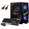 MSI Codex R Gaming Desktop 2021 Premium Computer, Intel Core i7-10700 2,9 GHz, NVIDIA GeForce RTX 3060, WLAN, Bluetooth, USB-C, HDMI, RJ-45, Windows 10, VAATE HDMI-kabel (16 GB...