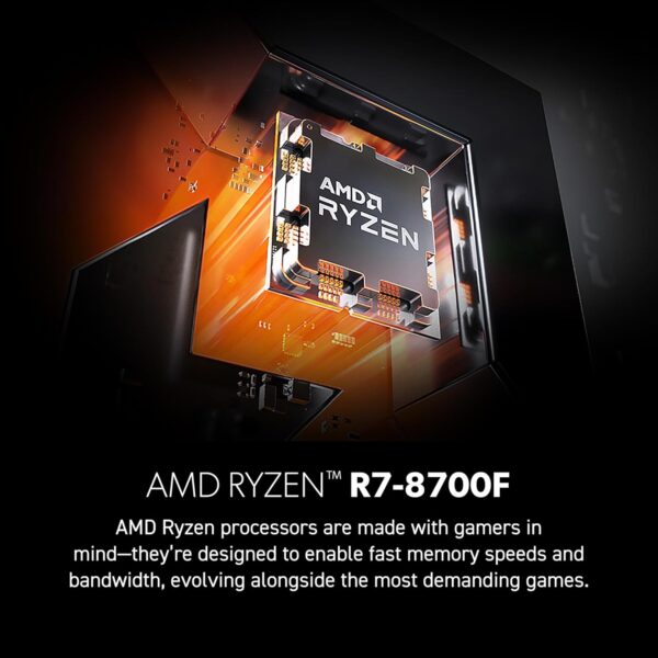 MSI Codex Z2 Gaming Desktop: AMD R7-8700F, GeForce RTX 5070, 32GB DDR5, 2TB m.2 NVMe SSD, USB Type-C, VR-Ready, Windows 11 Homepage: A8NVP-436US