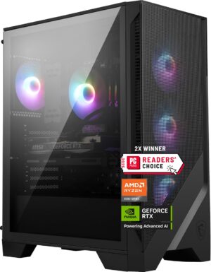 MSI Codex Z2 Gaming Desktop: AMD R7-8700F, GeForce RTX 5070, 32GB DDR5, 2TB m.2 NVMe SSD, USB Type-C, VR-Ready, Windows 11 Homepage: A8NVP-436US