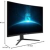 MSI G27C3F Gebogen Gaming Monitor Full HD Anti-Glare 1ms 1920 x 1080 180Hz, vernieuwingsfrequentieresolutie, 27 inch, zwart