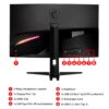 MSI G27CQ4DE E2 27 inch (69cm) Gaming Monitor, WQHD (2560x1440), Curve 1500R, 170Hz, 1ms, VA, HDR Ready, FreeSync Premium, HDMI 2.0b, zwart