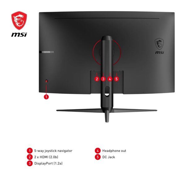 MSI G32CQ5P écran plat de PC 80 cm (31.5") 2560 x 1440 pixels Wide Quad HD LCD Noir