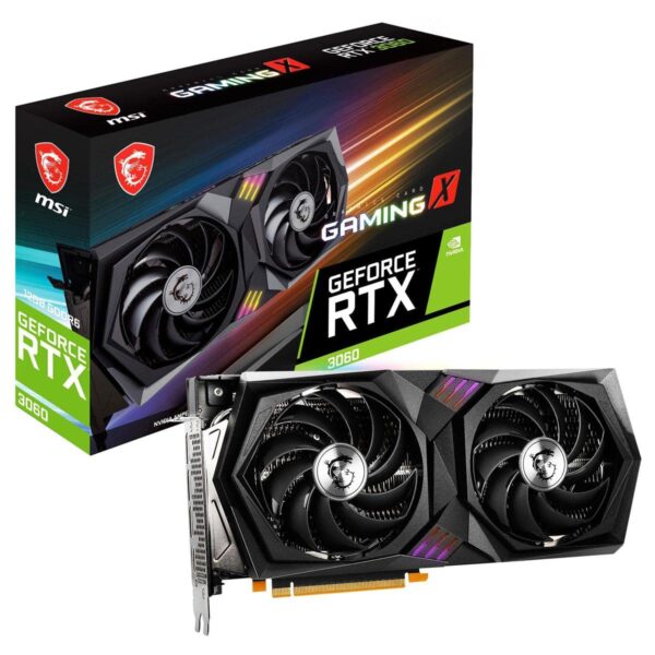 MSI Gaming GeForce RTX 3060 12 GB 15 Gbps GDRR6 192-bit HDMI/DP PCIe 4 Twin-Frozr Torx-ventilatorversterker RGB OC grafische kaart (RTX 3060 Gaming X 12G)