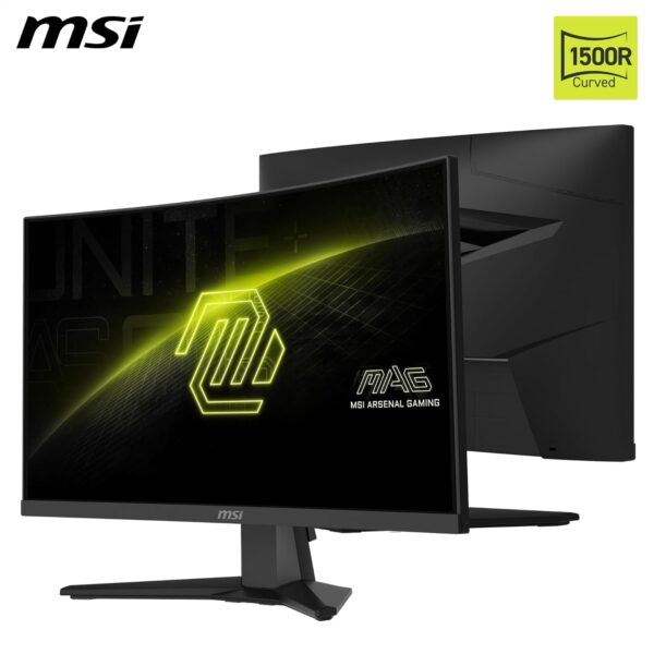 MSI MAG 244C 24 inch FHD gebogen gaming monitor - VA 1500R paneel 1920 x 1080, 1ms, Adaptive Sync - DP 1.2a, HDMI 2.0b CEC