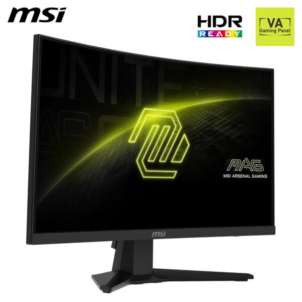 MSI MAG 244C 24 inch FHD gebogen gaming monitor - VA 1500R paneel 1920 x 1080, 1ms, Adaptive Sync - DP 1.2a, HDMI 2.0b CEC