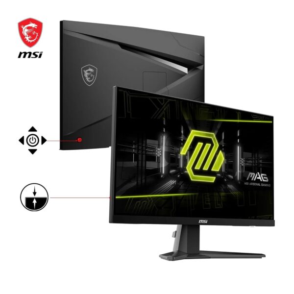 MSI MAG 256F Gaming Monitor 24,5 inch FHD - Rapid IPS-paneel 1920 x 1080, 180 Hz / 1ms GTG, gamut sRGB 127%, frameloos design, HDR Ready - DisplayPort 1.2a, HDMI™ CEC