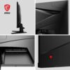 MSI MAG 256F Gaming Monitor 24,5 inch FHD - Rapid IPS-paneel 1920 x 1080, 180 Hz / 1ms GTG, gamut sRGB 127%, frameloos design, HDR Ready - DisplayPort 1.2a, HDMI™ CEC