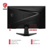 MSI MAG 256F Gaming Monitor 24,5 inch FHD - Rapid IPS-paneel 1920 x 1080, 180 Hz / 1ms GTG, gamut sRGB 127%, frameloos design, HDR Ready - DisplayPort 1.2a, HDMI™ CEC