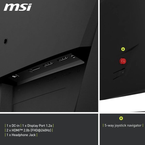 MSI MAG 274CXF 27 inch FHD gebogen gaming monitor - Rapid VA paneel 1920 x 1080 1500R, 280Hz, 0,5ms, HDR Ready, AMD FreeSync Premium, AI Vision, HDMI 2.0b, DP 1.2a, kantelbaar,...