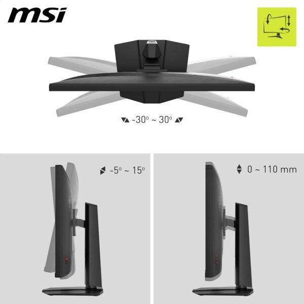 MSI MAG 322URDF E16 Gaming Monitor 32" 4K UHD 3840x2160 Rapid IPS 0,5ms DisplayHDR 400 Oogbescherming AI Vision Dual-Mode HDMI 2.1 DP 1.4a Verstelbare ondersteuning...