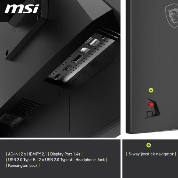 MSI MAG 322URDF E16 Gaming Monitor 32" 4K UHD 3840x2160 Rapid IPS 0,5ms DisplayHDR 400 Oogbescherming AI Vision Dual-Mode HDMI 2.1 DP 1.4a Verstelbare ondersteuning...