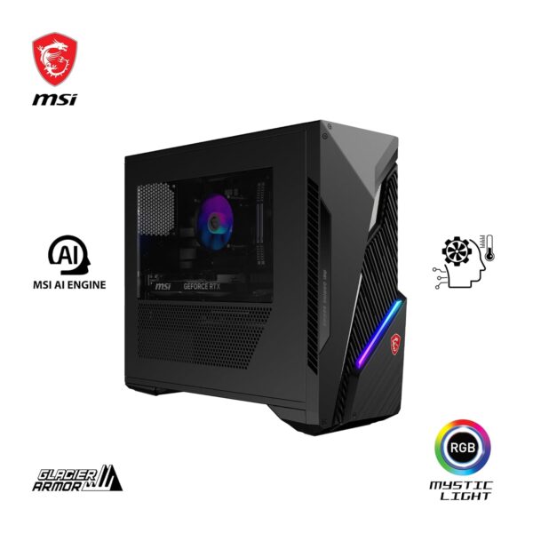 MSI MAG Infinite S3 14NUC5-1698IT Desktop Gaming - Intel Core i5-14400F, 16GB DDR5 Memory, GeForce RTX 4060 VENTUS 8G, SSD 512GB - Air Cooling (65W), Windows 11 Home