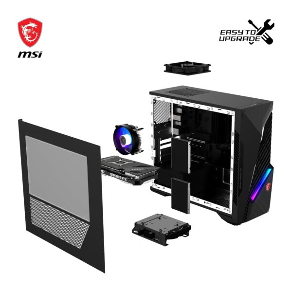 MSI MAG Infinite S3 14NUC5-1698IT Desktop Gaming - Intel Core i5-14400F, 16GB DDR5 Memory, GeForce RTX 4060 VENTUS 8G, SSD 512GB - Air Cooling (65W), Windows 11 Home