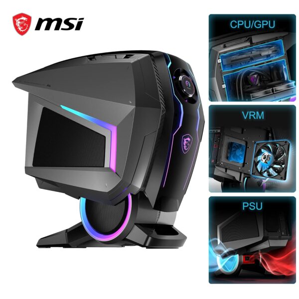 MSI MEG Aegis Ti5 12VTF-075IT Desktop Gaming, Intel Core i7-12700K, 32GB RAM, 2000GB HDD and 2000GB SSD, NVIDIA GeForce RTX 3080 Ti Ventus 3X 12G OC, RGB Mystic Light, Windows...