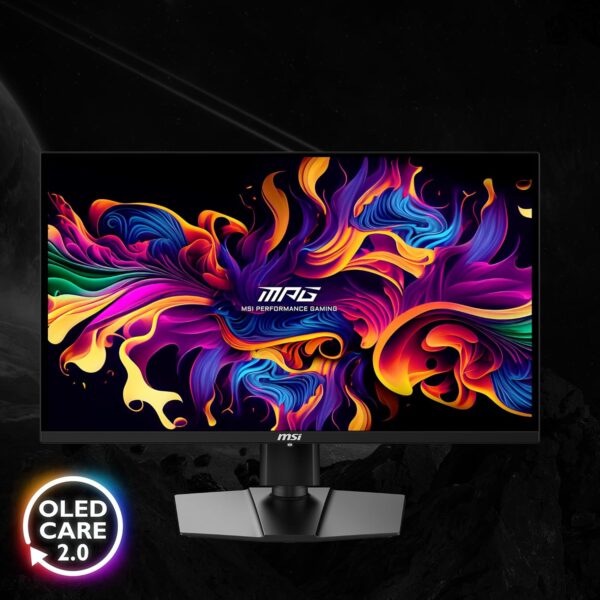 MSI MPG 271QRX QD-OLED, 27 OLED-gamingmonitor, 2560 x 1440 (QHD), OLED 0,03 ms Reactietijd, 360Hz, True Black HDR 400, HDMI, DP-poort, USB Type C, Tilt, Hoogte