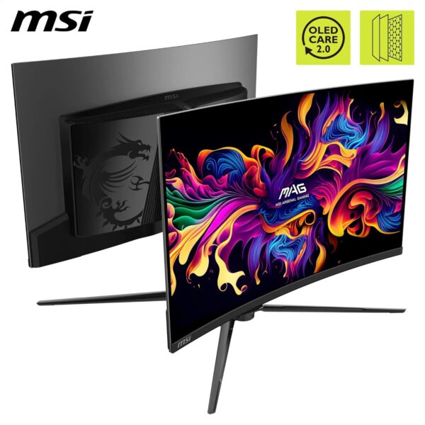 MSI MPG 321CUP QD-OLED Gaming Monitor 32 inch 4K UHD - 1700R, Quantum Dot OLED 3840 x 1080, 165 Hz/0,03 ms, DisplayHDR True Black 400, G-Sync, HDMI 2.1, DP 1.4a, USB Type-C (PD...
