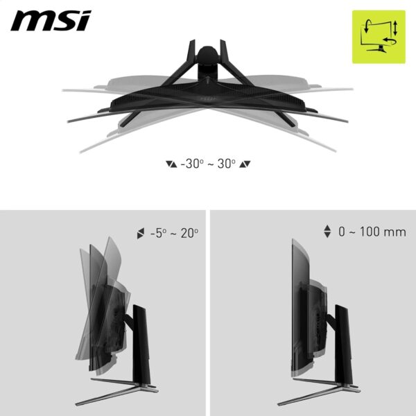 MSI MPG 321CUP QD-OLED Gaming Monitor 32 inch 4K UHD - 1700R, Quantum Dot OLED 3840 x 1080, 165 Hz/0,03 ms, DisplayHDR True Black 400, G-Sync, HDMI 2.1, DP 1.4a, USB Type-C (PD...