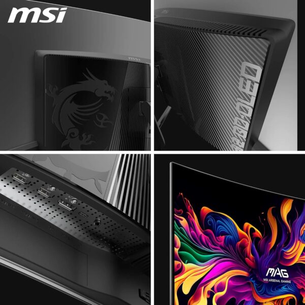 MSI MPG 321CUP QD-OLED Gaming Monitor 32 inch 4K UHD - 1700R, Quantum Dot OLED 3840 x 1080, 165 Hz/0,03 ms, DisplayHDR True Black 400, G-Sync, HDMI 2.1, DP 1.4a, USB Type-C (PD...