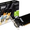 Msi NVIDIA GeForce GT 710 2GD3H Lp Nvidia Geforce Hdmi Dvi-D D-Sub Grafische Kaart, Pci Express 2.0 X16, 2048Mb Ddr3, 64 Bit, Zwart