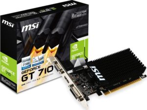 Msi NVIDIA GeForce GT 710 2GD3H Lp Nvidia Geforce Hdmi Dvi-D D-Sub Grafische Kaart, Pci Express 2.0 X16, 2048Mb Ddr3, 64 Bit, Zwart