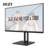 MSI PRO MP251P 24,5 inch Full HD kantoormonitor IPS 1920 x 1080 100Hz oogscherm ingebouwde luidspreker 4 posities HDMI 1.4b D-Sub (VGA)