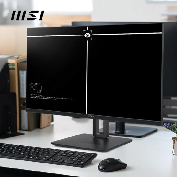 MSI PRO MP251P 24,5 inch Full HD kantoormonitor IPS 1920 x 1080 100Hz oogscherm ingebouwde luidspreker 4 posities HDMI 1.4b D-Sub (VGA)