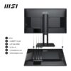 MSI PRO MP251P 24,5 inch Full HD kantoormonitor IPS 1920 x 1080 100Hz oogscherm ingebouwde luidspreker 4 posities HDMI 1.4b D-Sub (VGA)