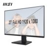 MSI PRO MP275 27 inch Full HD kantoormonitor - 1920 x 1080 IPS-paneel, 100 Hz, oogvriendelijk scherm, ingebouwde luidsprekers, kantelbaar - HDMI 1.4b, D-Sub (VGA)