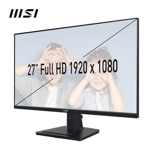 MSI PRO MP275 27 inch Full HD kantoormonitor - 1920 x 1080 IPS-paneel, 100 Hz, oogvriendelijk scherm, ingebouwde luidsprekers, kantelbaar - HDMI 1.4b, D-Sub (VGA)