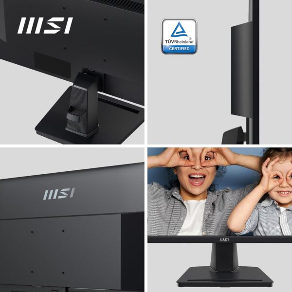 MSI PRO MP275 27 inch Full HD kantoormonitor - 1920 x 1080 IPS-paneel, 100 Hz, oogvriendelijk scherm, ingebouwde luidsprekers, kantelbaar - HDMI 1.4b, D-Sub (VGA)