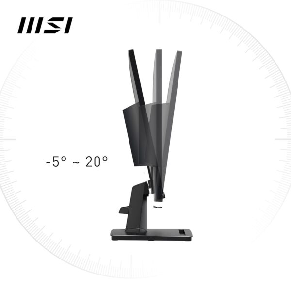 MSI PRO MP275 27 inch Full HD kantoormonitor - 1920 x 1080 IPS-paneel, 100 Hz, oogvriendelijk scherm, ingebouwde luidsprekers, kantelbaar - HDMI 1.4b, D-Sub (VGA)