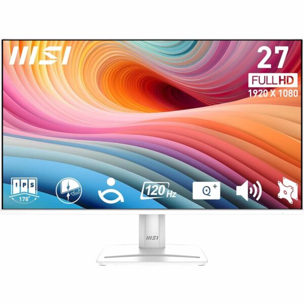 MSI PRO MP275 27 inch Full HD kantoormonitor - 1920 x 1080 IPS-paneel, 100 Hz, oogvriendelijk scherm, ingebouwde luidsprekers, kantelbaar - HDMI 1.4b, D-Sub (VGA)