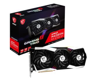 MSI Radeon RX 6750 XT GAMING X TRIO 12G grafische kaart - AMD RX 6750 XT, GPU 2554/2623 MHz, 12000 MB DDR6 geheugen, geheugensnelheid 18000 MHz, Memory Bus 192bit