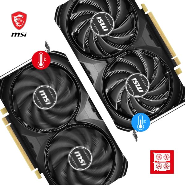 MSI VENTUS GeForce RTX 4060 Ti 2X BLACK 8G OC NVIDIA 8 Go GDDR6